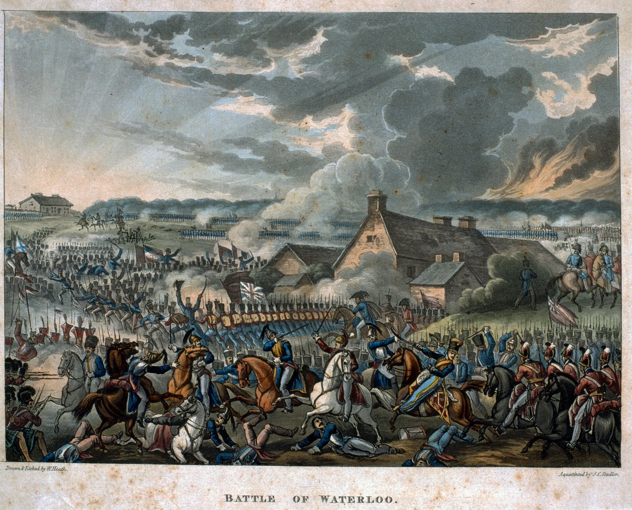 Batalla de Waterloo de William Heath