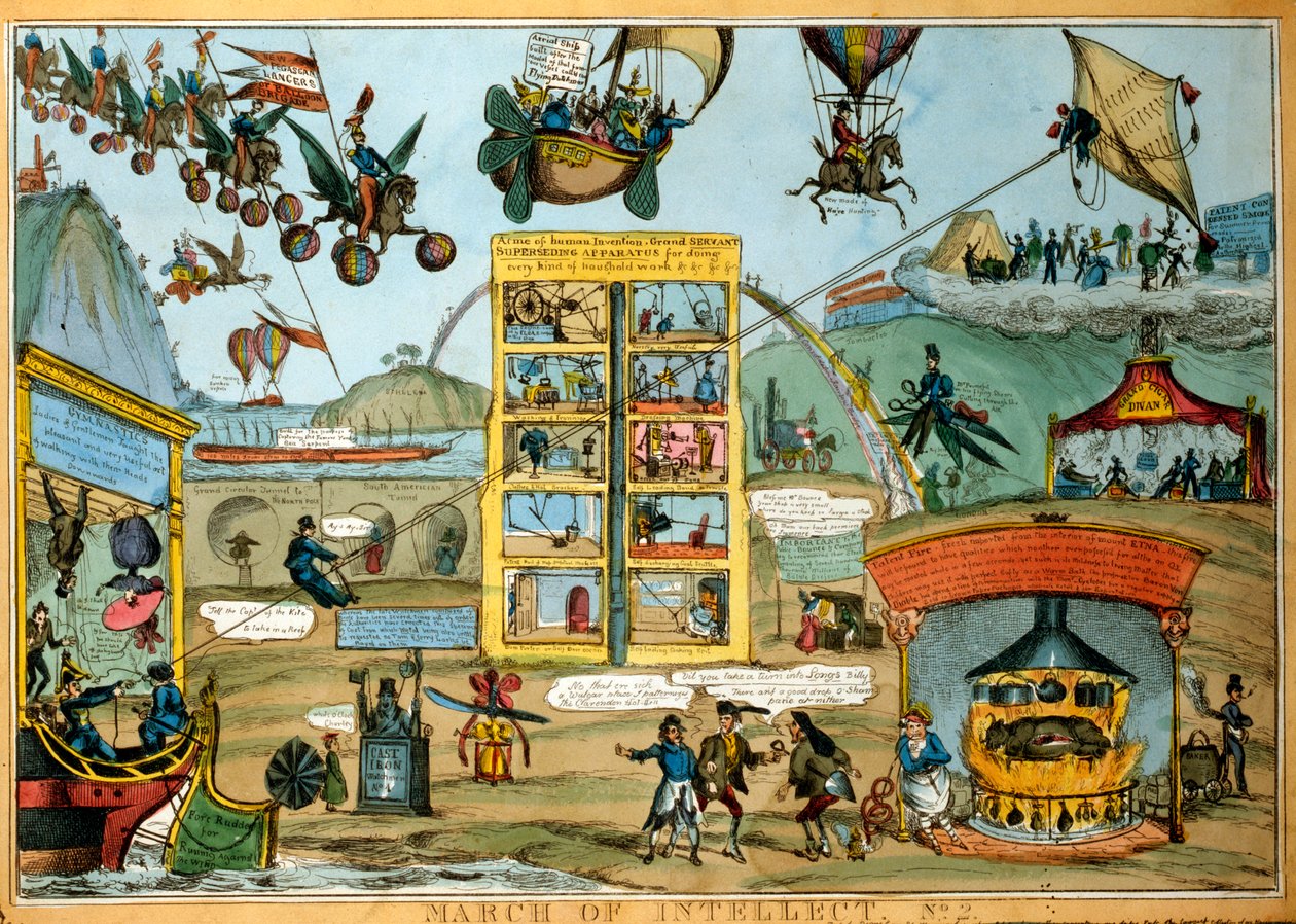 Caricatura de viajes futuros de William Heath
