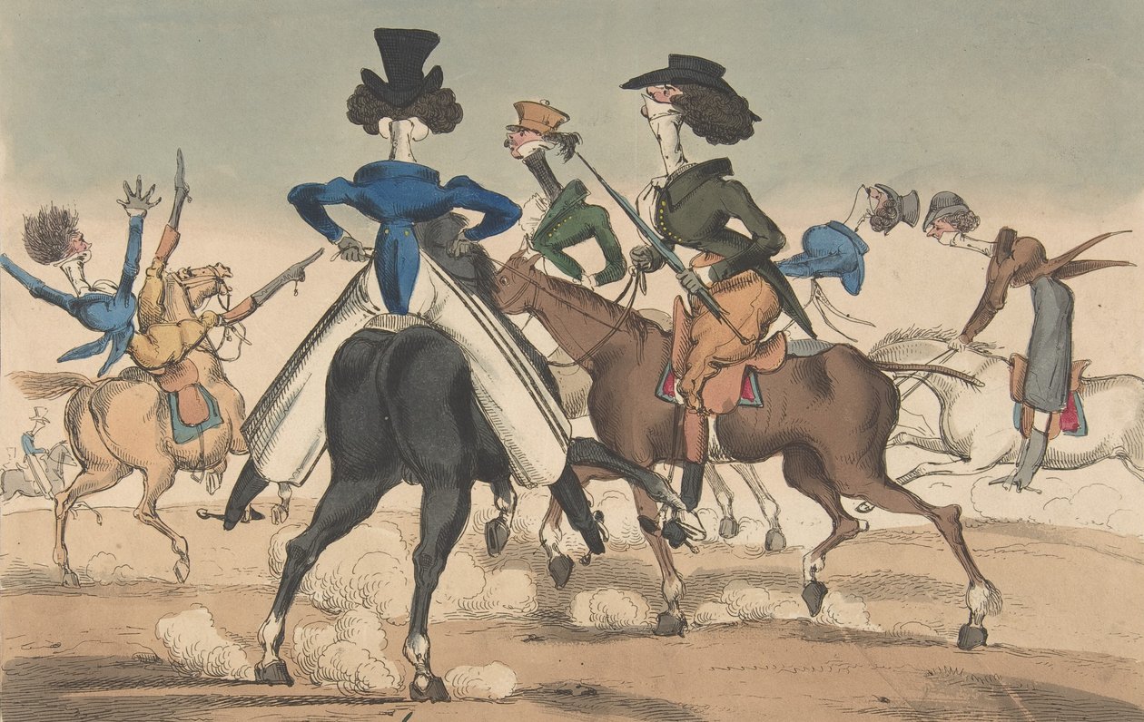 Dandies en Rotten Row, 21 de enero de 1819 de William Heath