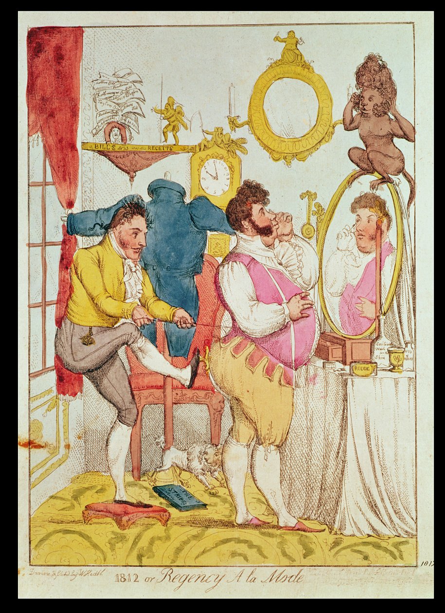 Regencia a la moda, dibujos animados de William Heath