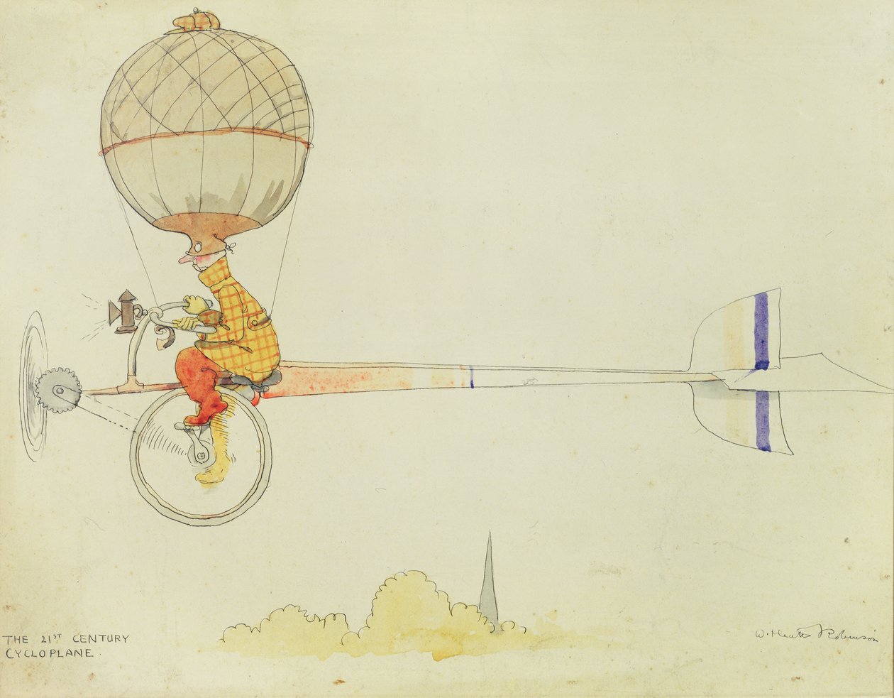 El cicloplano del siglo XXI de William Heath Robinson