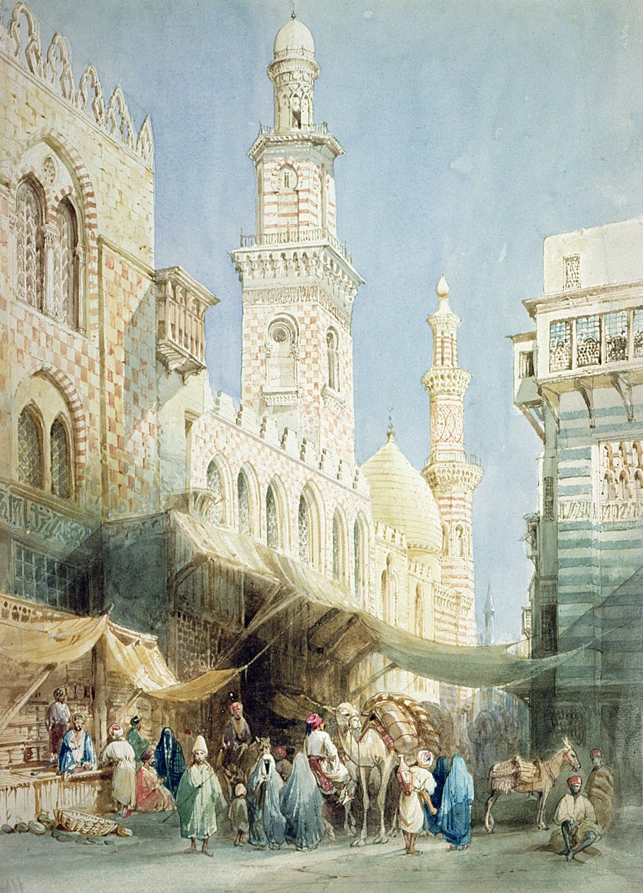 La Sharia El Gohargiyeh, El Cairo de William Henry Bartlett