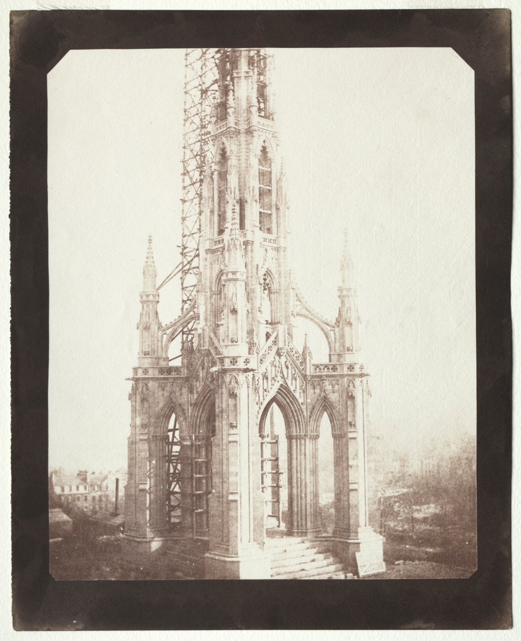 Monumento a Scott en construcción, 1844 de William Henry Fox Talbot