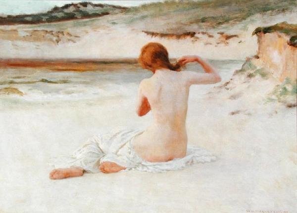 Desnudo en una Playa de William Henry Margetson