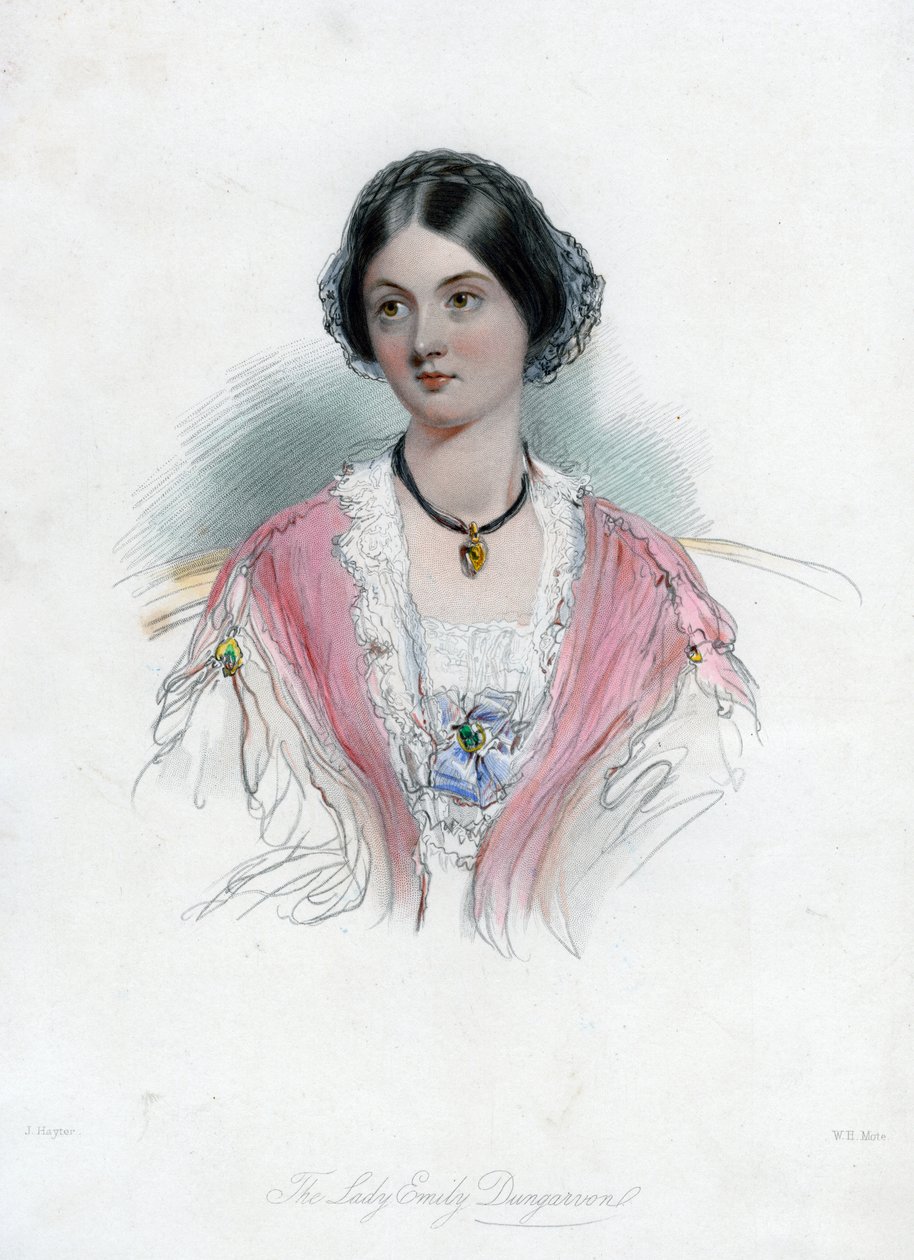 Lady Emily Dungarvon, siglo XIX de William Henry Mote
