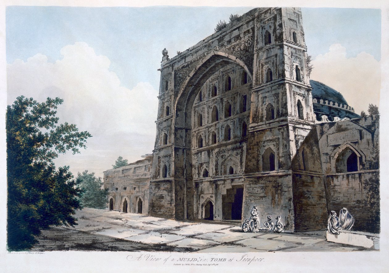 Mezquita en Jaunpur, 1786 de William Hodges