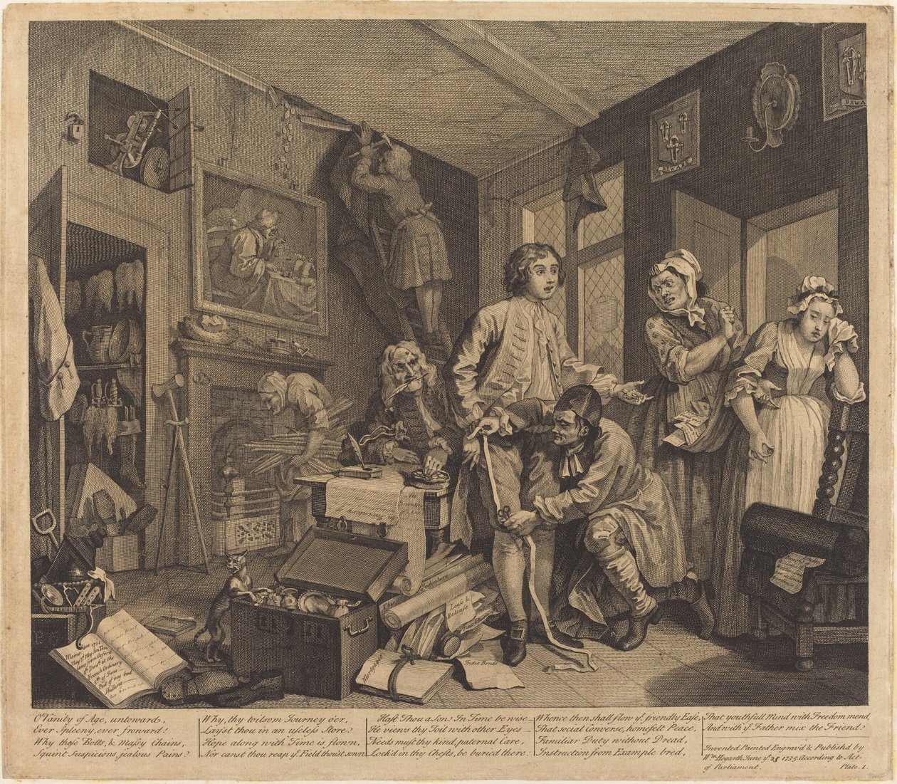 El Progreso de un Libertino: pl.1 de William Hogarth