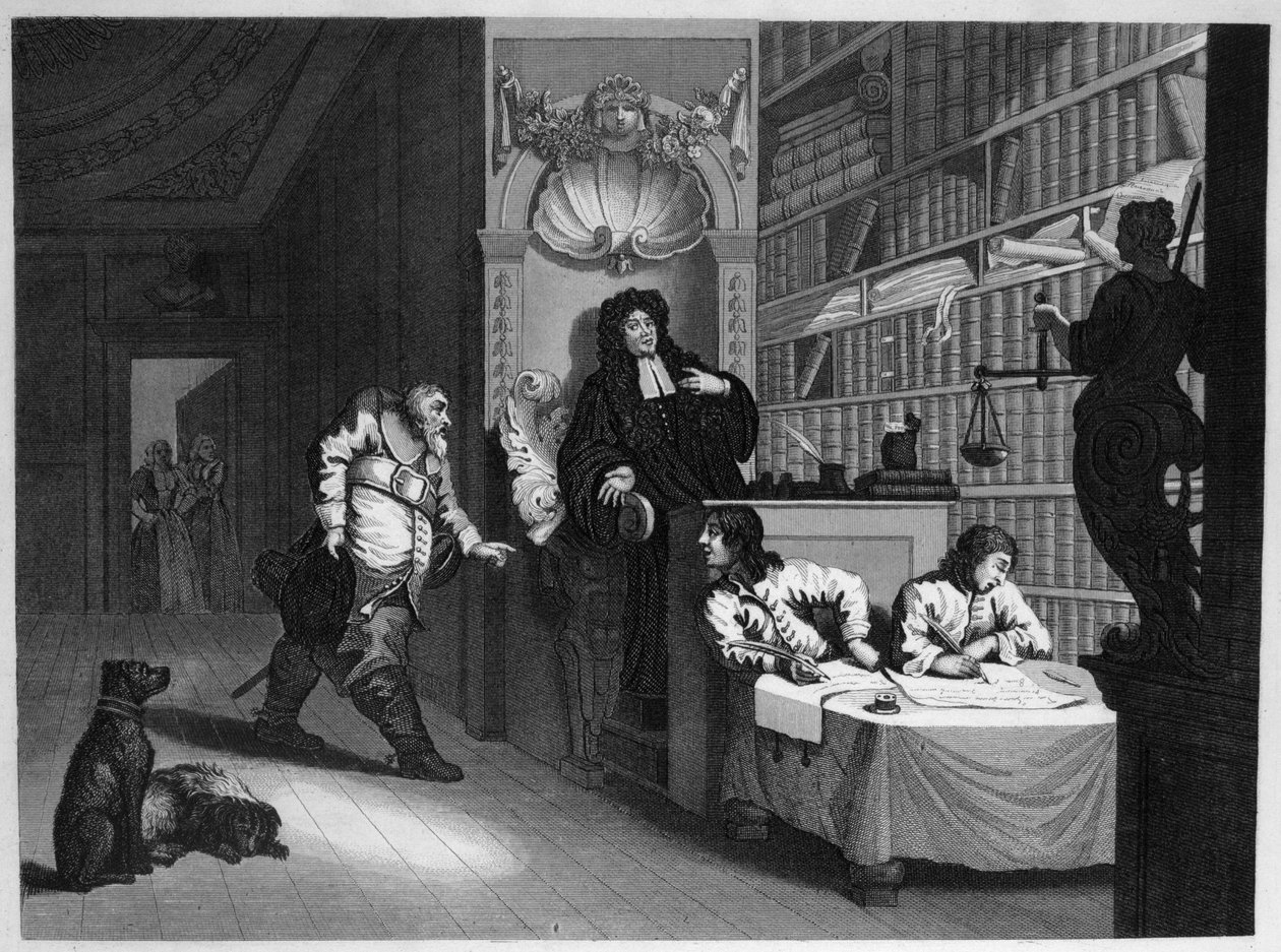 Hudibras y el abogado de William Hogarth