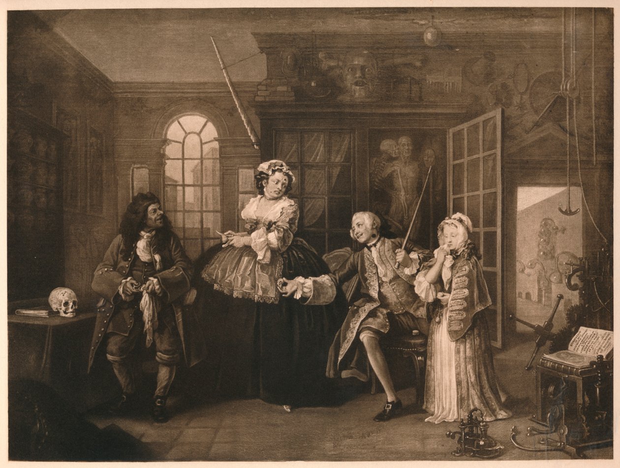 Matrimonio a la moda: 3. La inspección de William Hogarth
