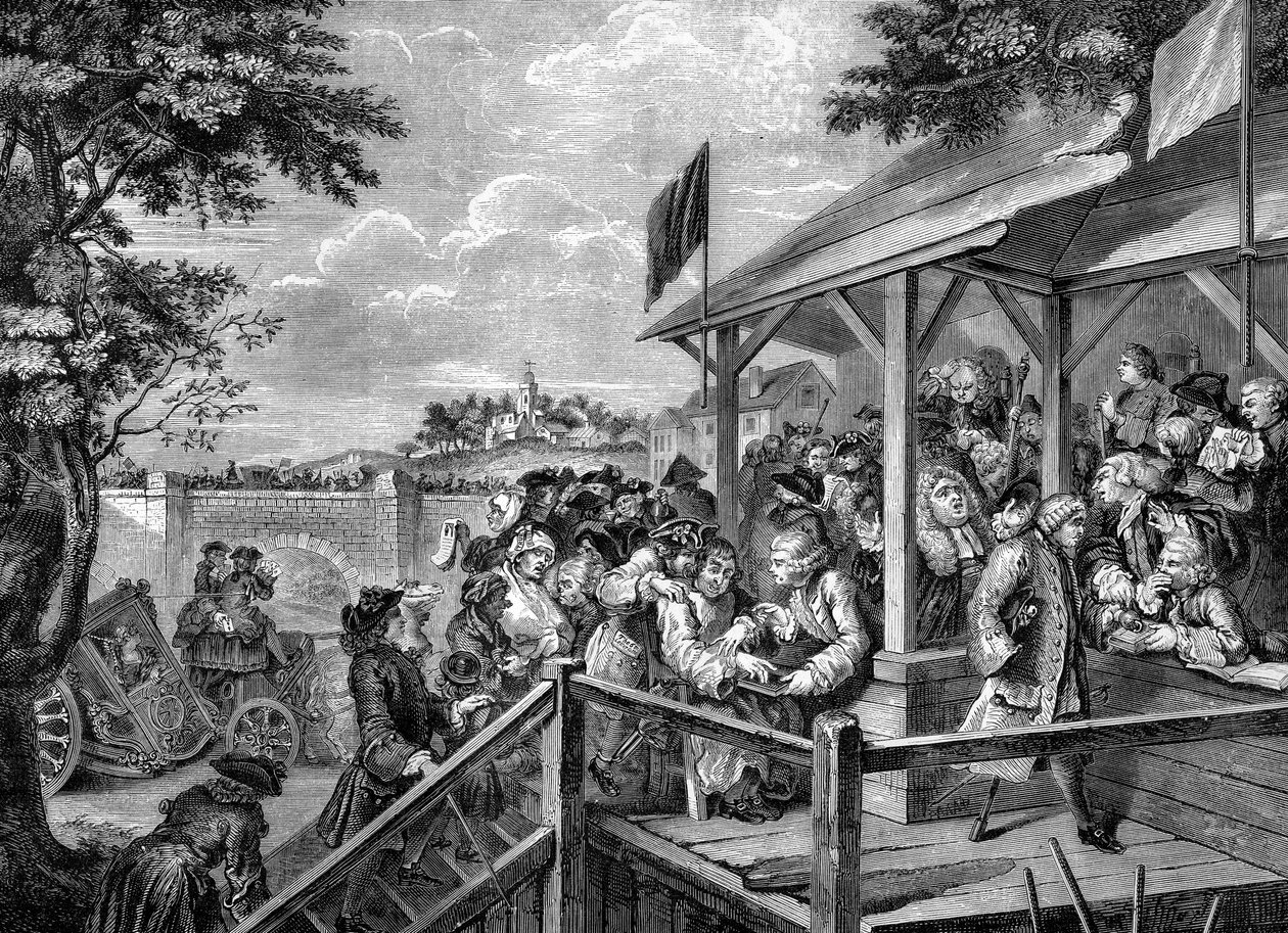 Votación en una elección de William Hogarth de William Hogarth