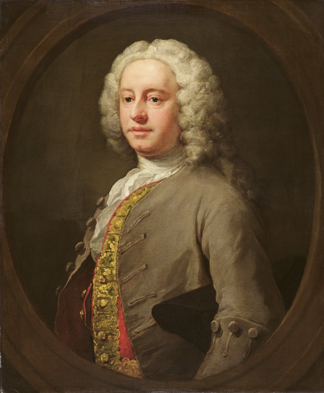 Retrato de un hombre desconocido, c.1740 de William Hogarth