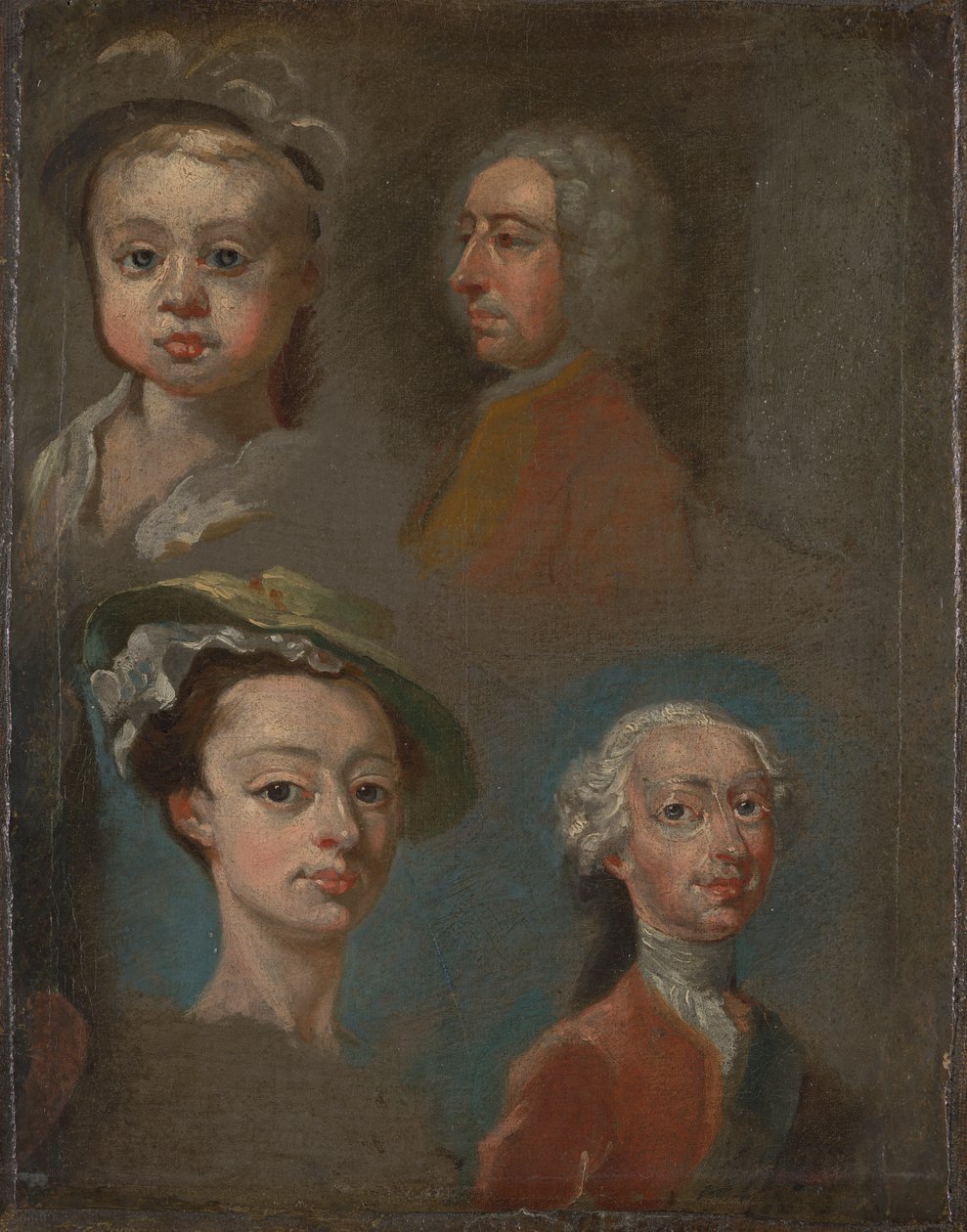 Estudios de cabezas de William Hogarth