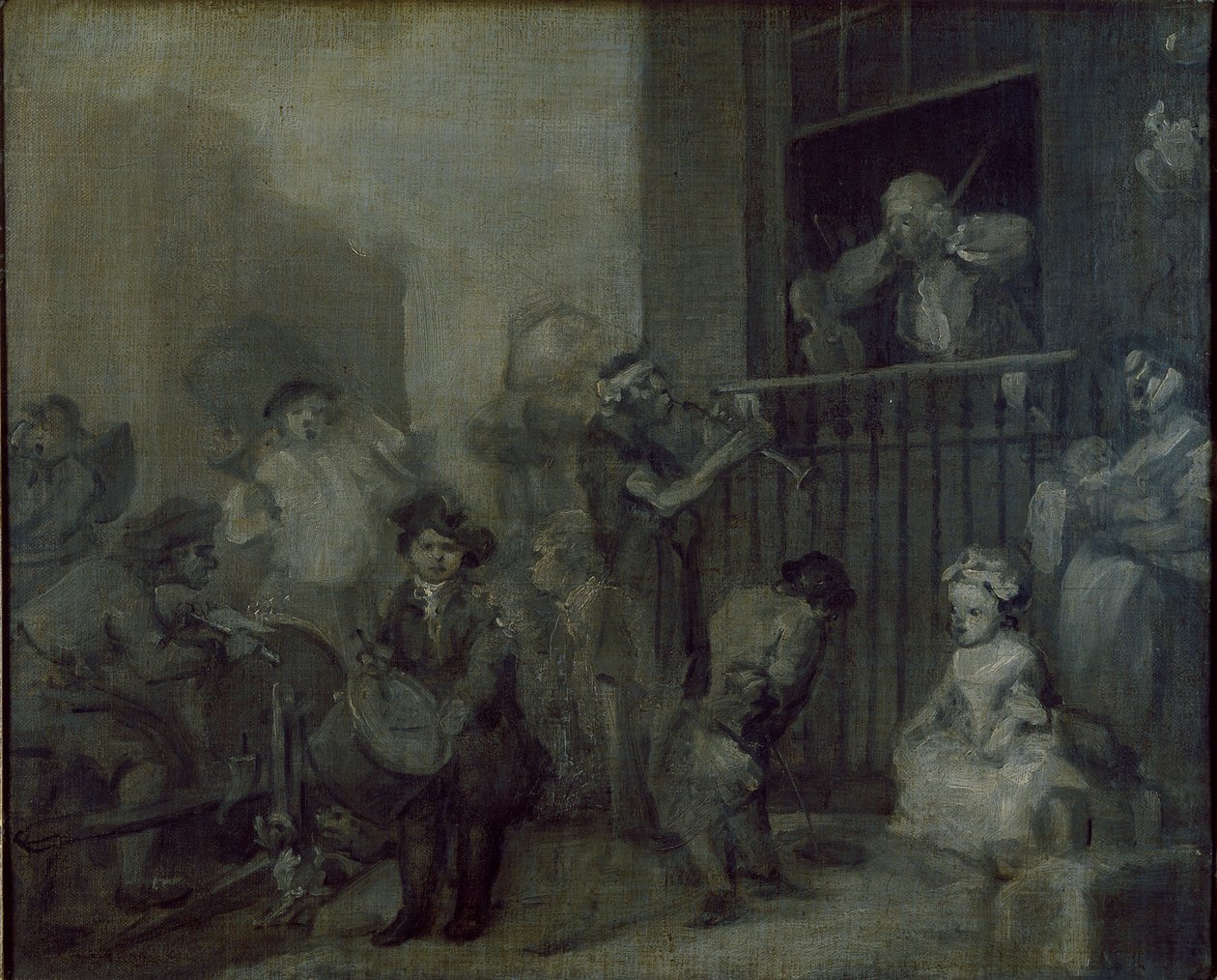 El Músico Enfurecido, c1741 de William Hogarth