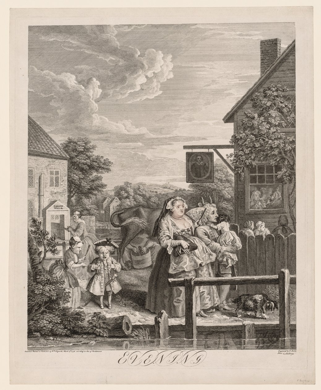The Four Times of Day:  Evening de William Hogarth