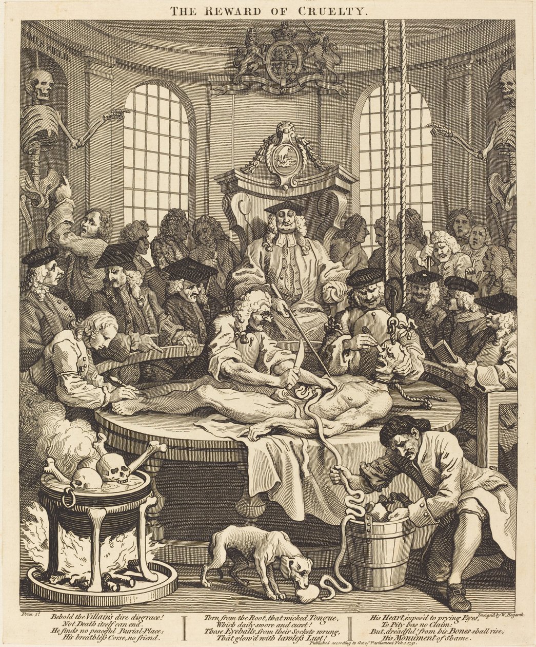 La recompensa de la crueldad de William Hogarth