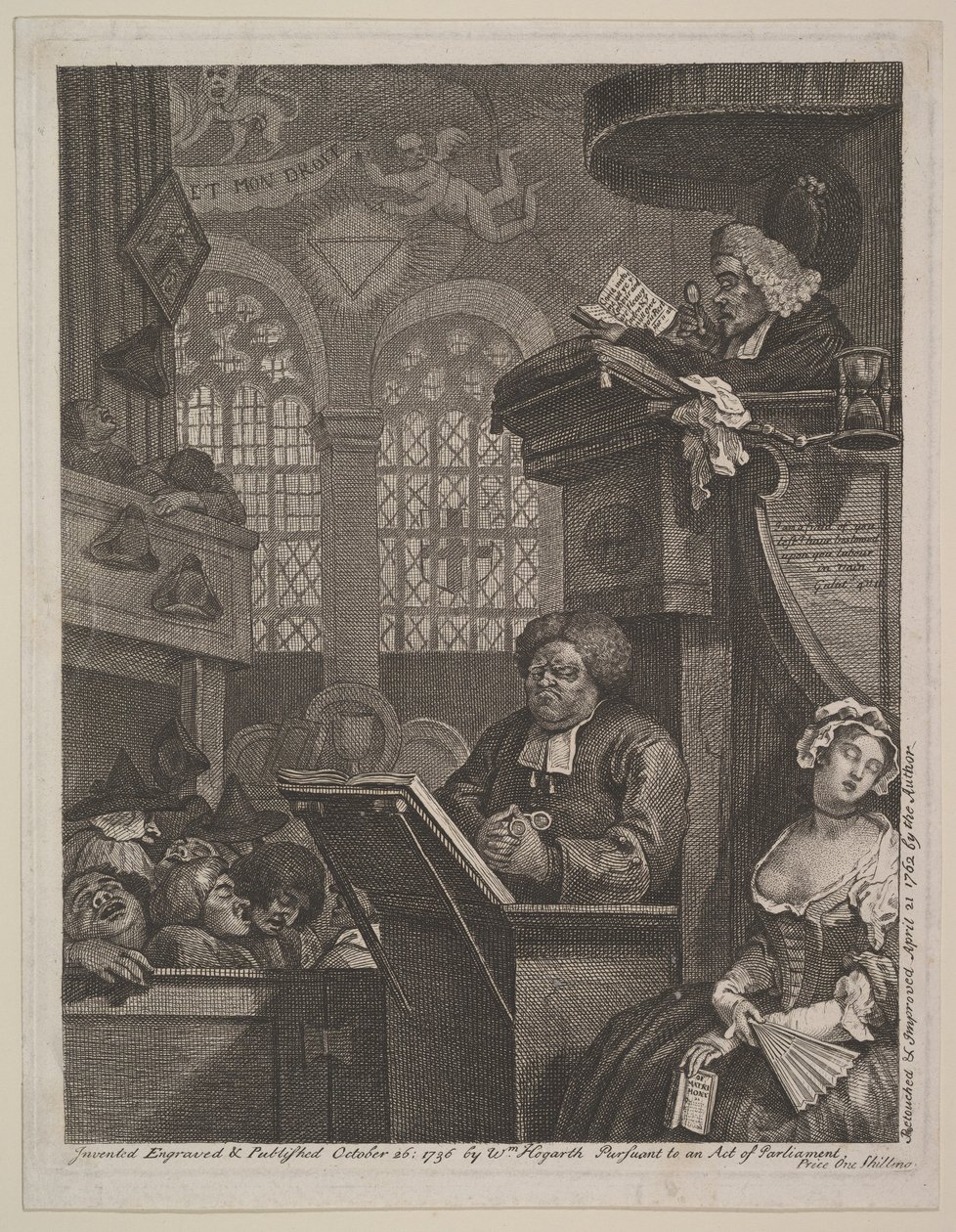 La Congregación Durmiente de William Hogarth