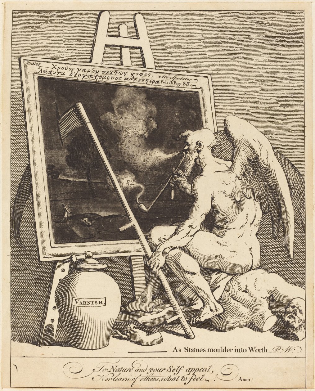 El tiempo fumando un cuadro de William Hogarth