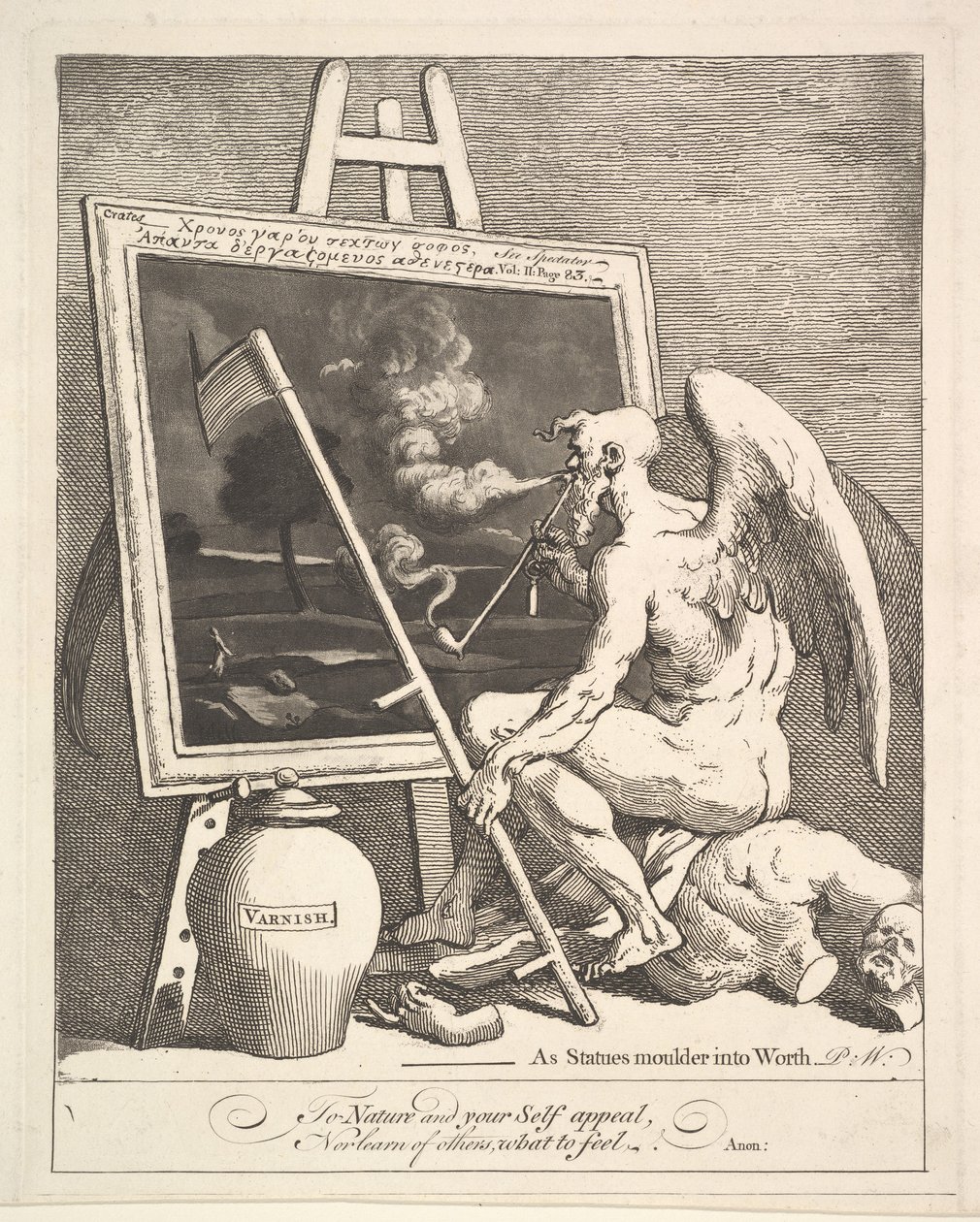 El tiempo fumando un cuadro de William Hogarth