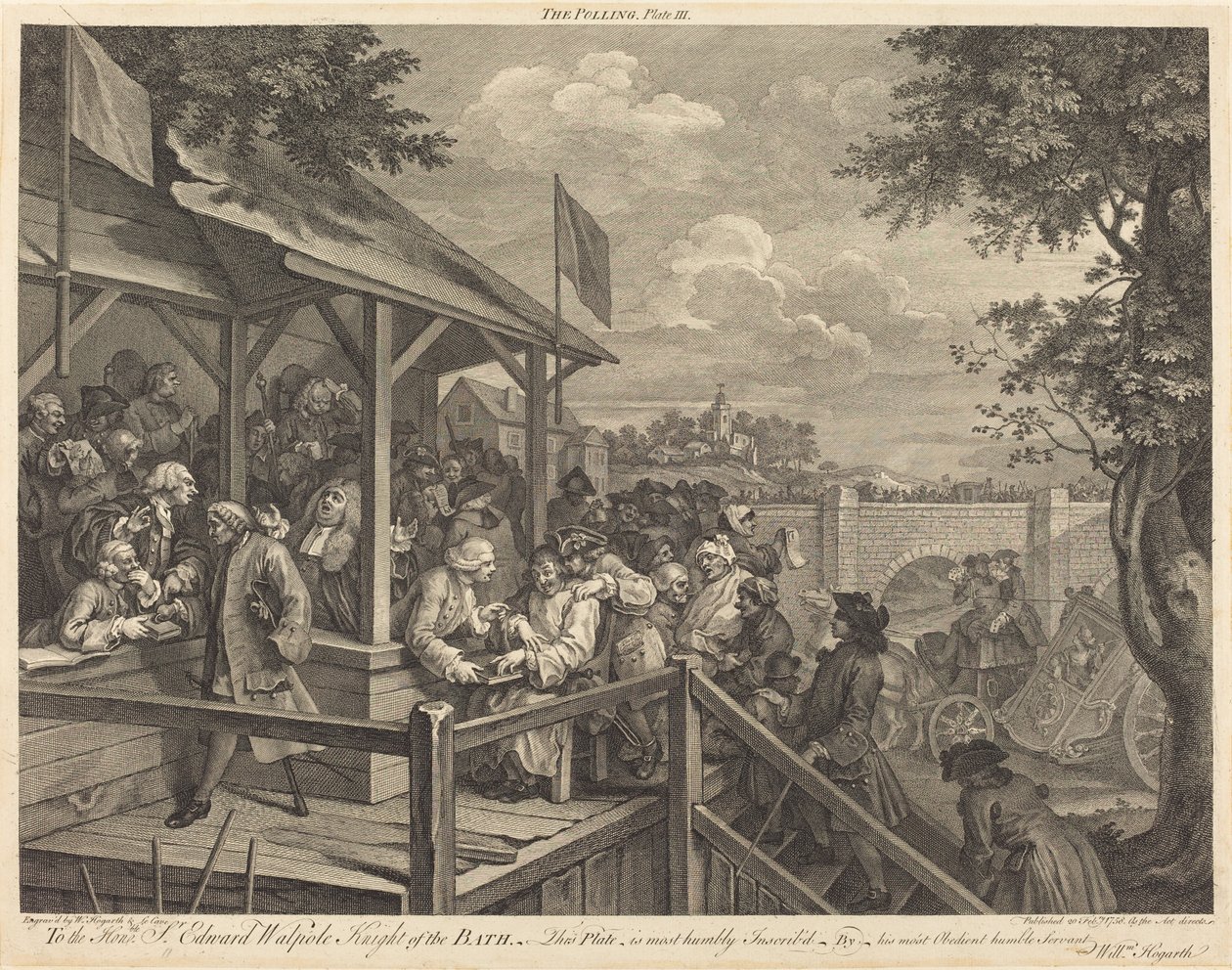 La votación de William Hogarth and Francois Morellon de La Cave