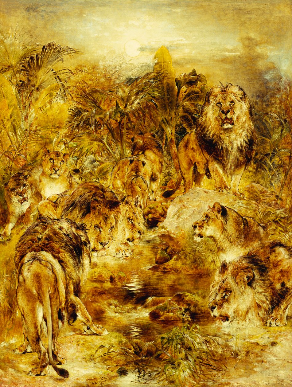 El lugar de la bebida, 1878 de William Huggins