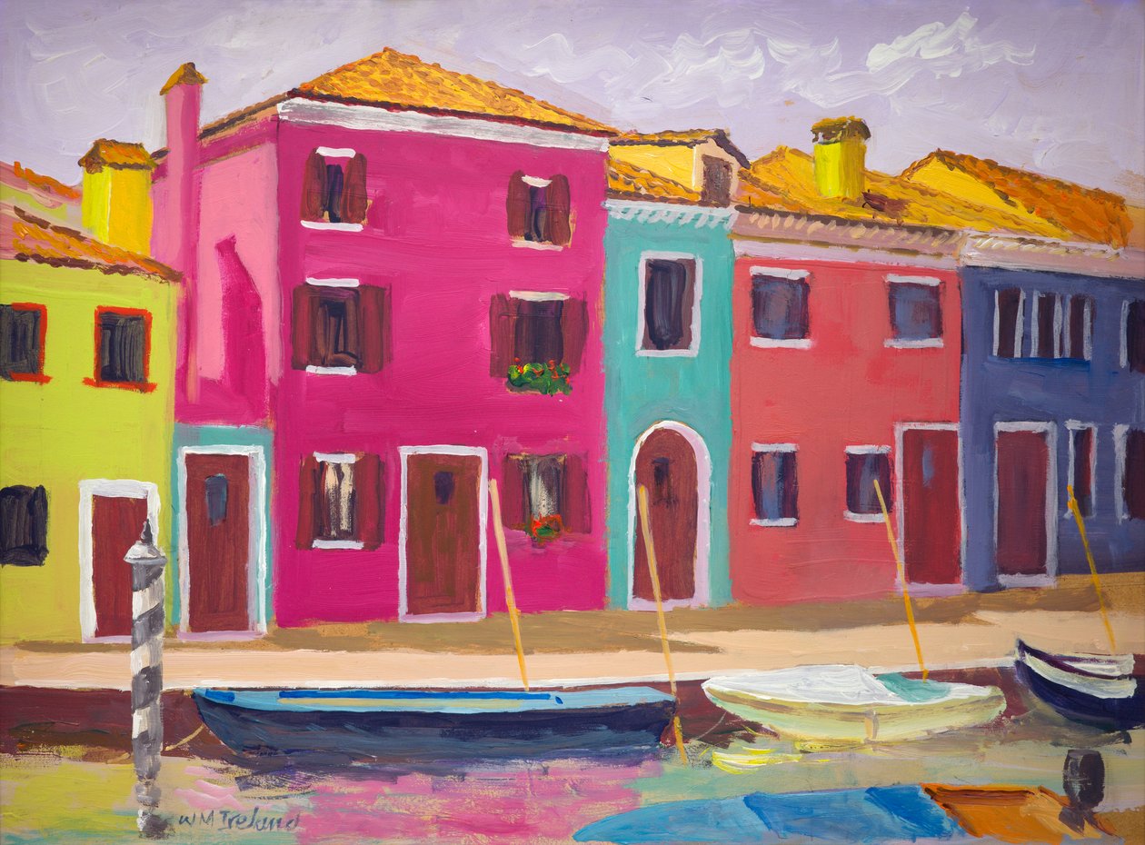 Beautiful Burano (óleo sobre tabla) de William Ireland