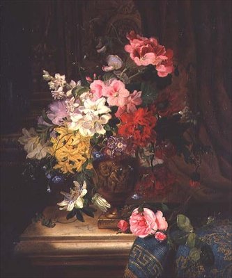 Una naturaleza muerta de flores de William John Wainwright