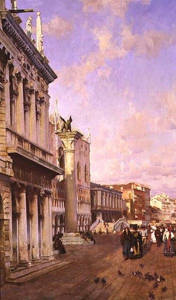 El León de San Marcos, Venecia de William Logsdail