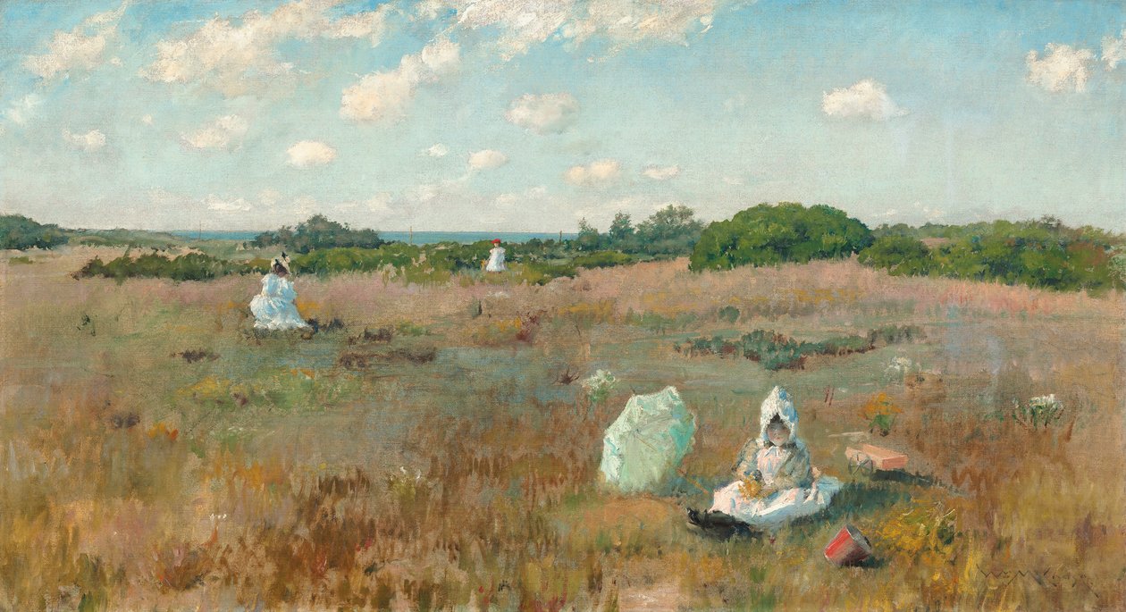 Recogiendo flores de otoño de William Merritt Chase