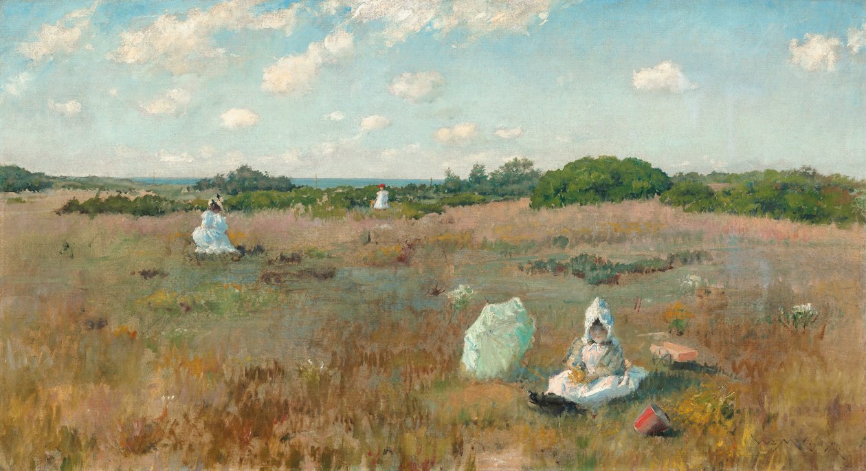 Recogiendo flores de otoño de William Merritt Chase