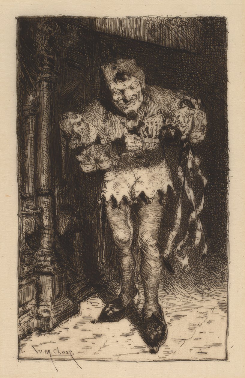 Afinando: El bufón de la corte de William Merritt Chase