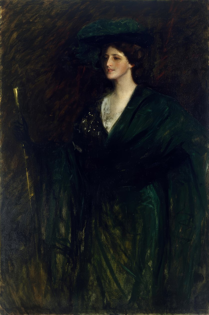 La dama esmeralda de William Merritt Chase