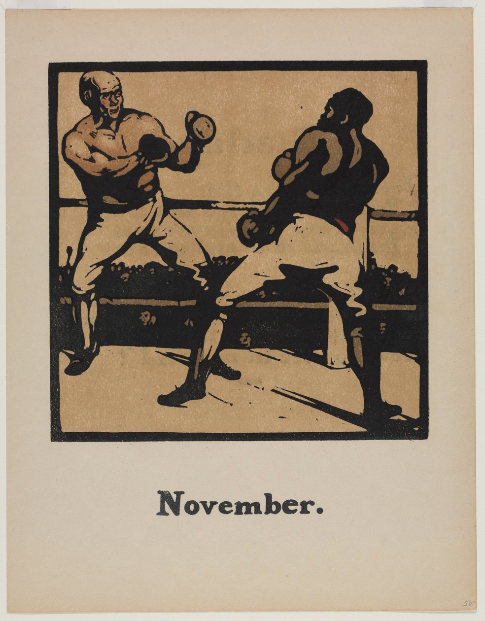 Un almanaque de doce deportes: boxeo de William Nicholson