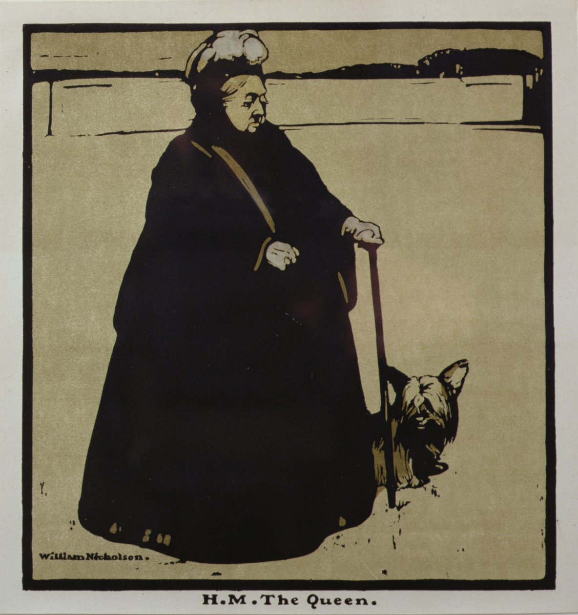 S.M. La Reina (litografía en color) de William Nicholson