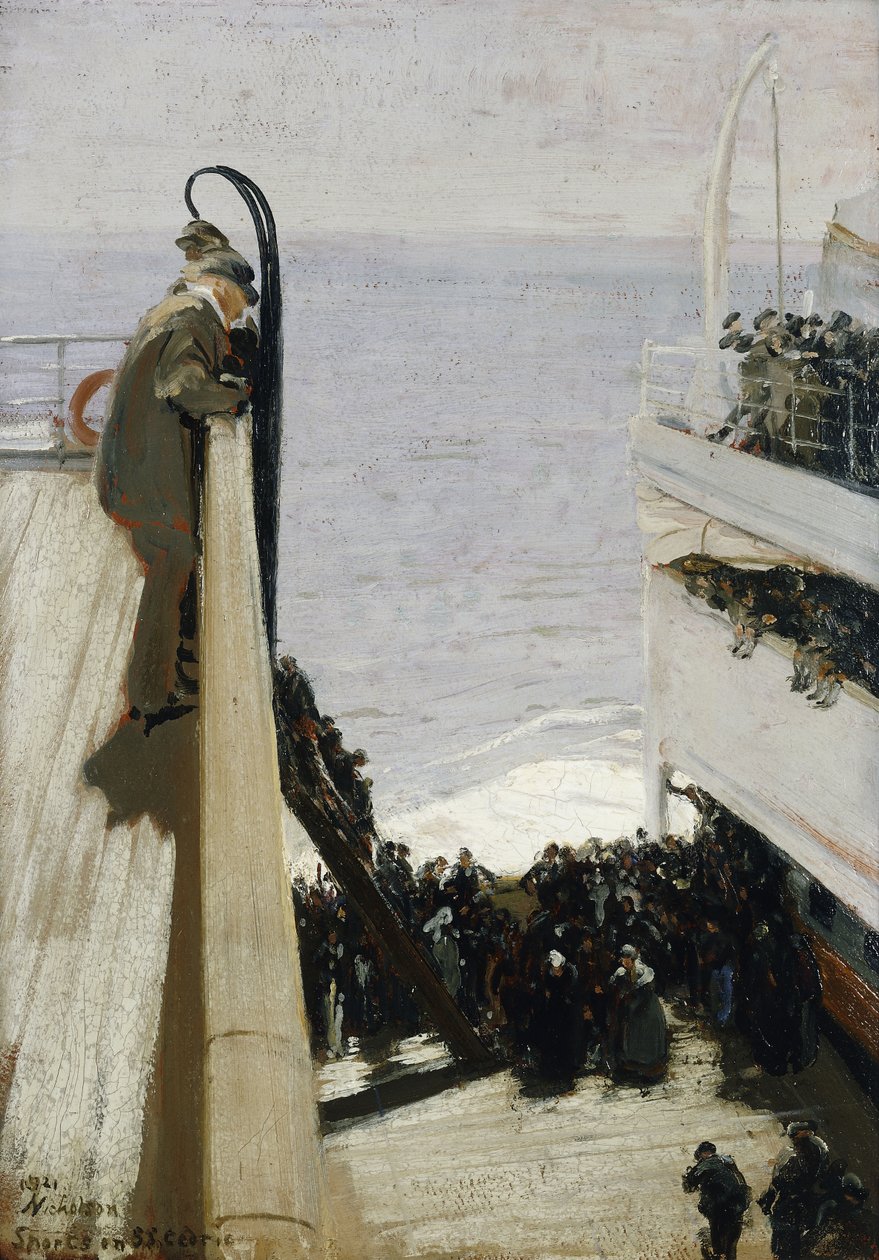 Deporte en el S.S. Cedric de William Nicholson