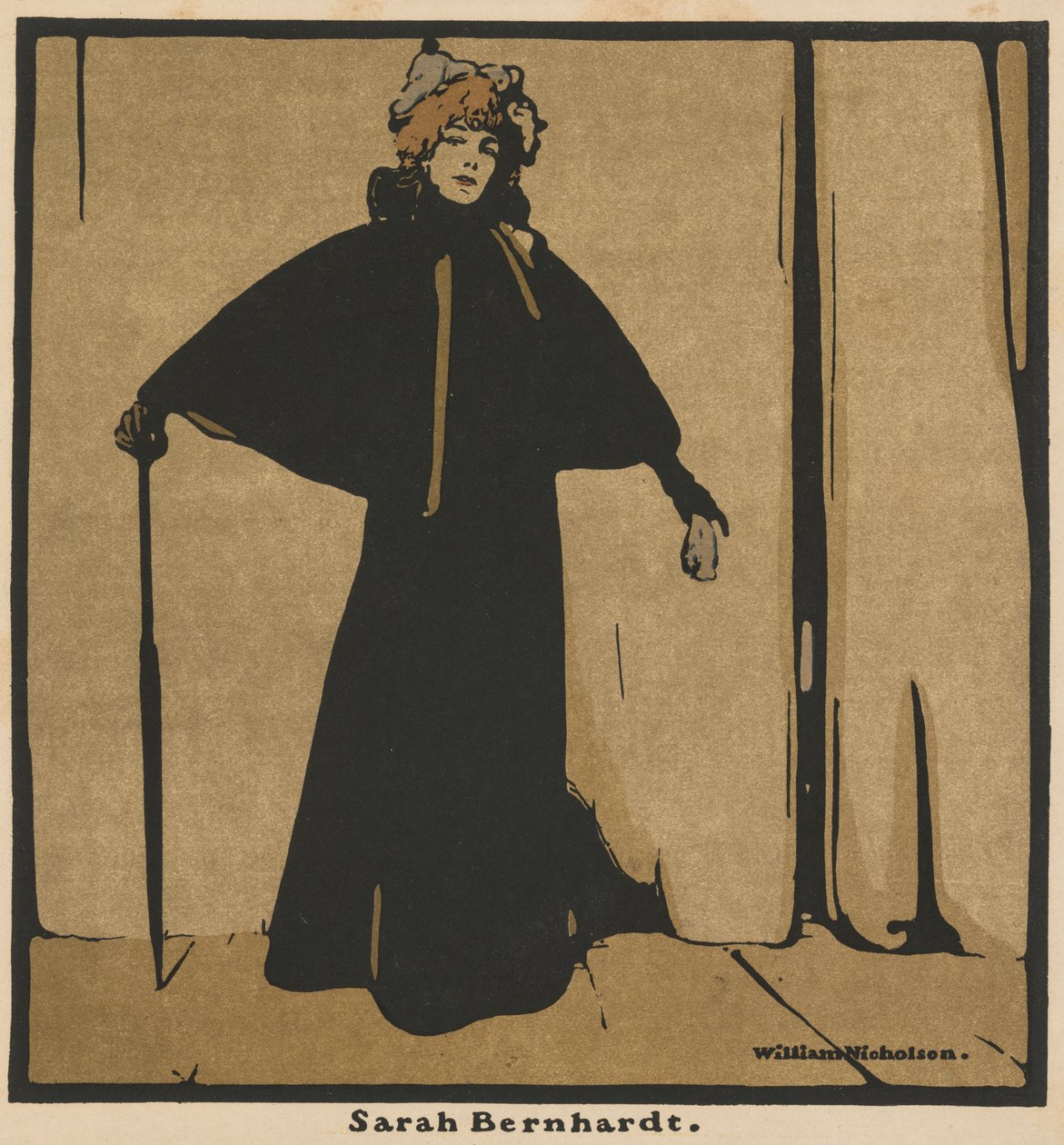 Doce retratos: Sarah Bernhardt de William Nicholson