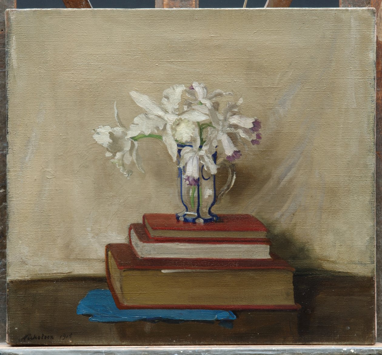 Orquídeas blancas en los libros de William Nicholson