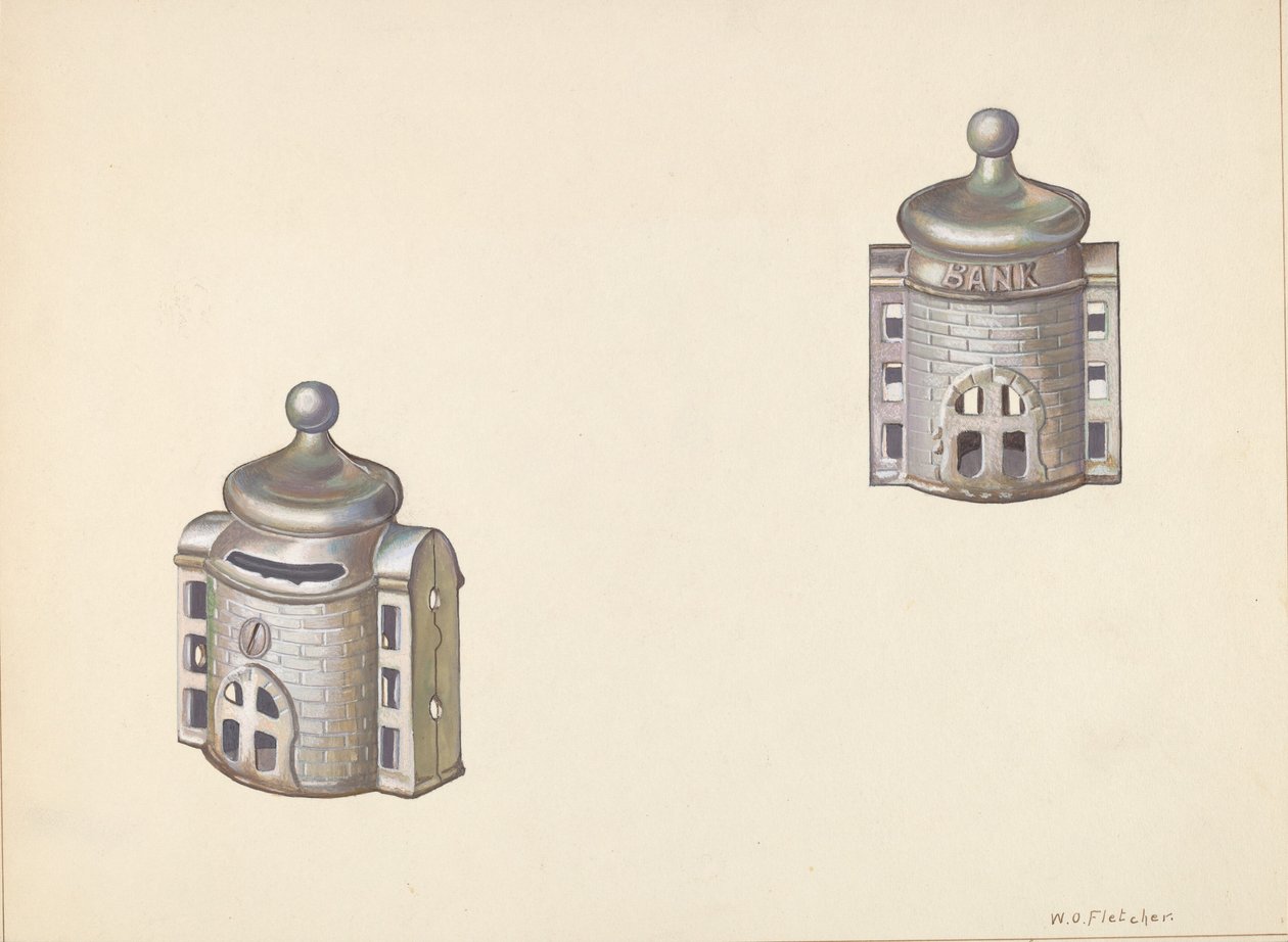 Banco de Monedas de Cúpula Bizantina, c. 1938 de William O. Fletcher