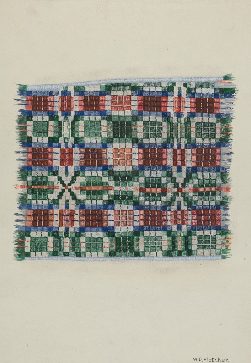 Cubrecama tejido a mano, c. 1937 de William O. Fletcher