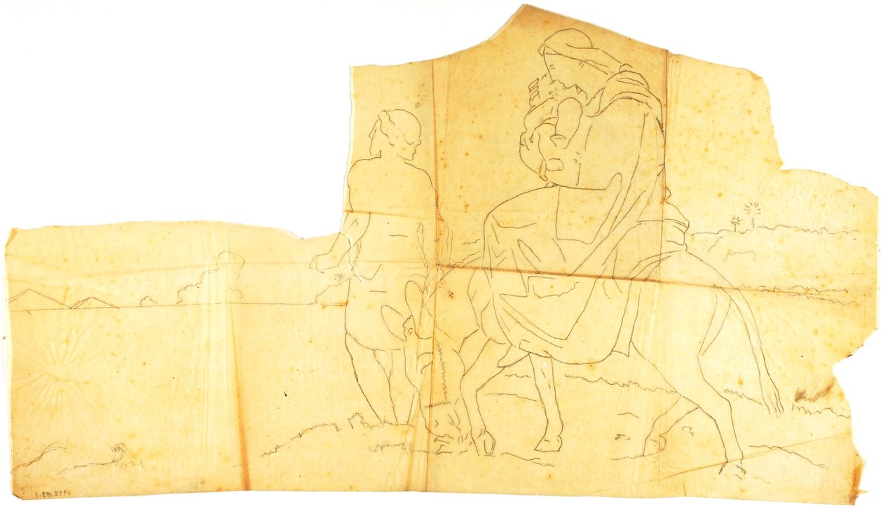 Huida a Egipto (estudio de figuras) de William Page