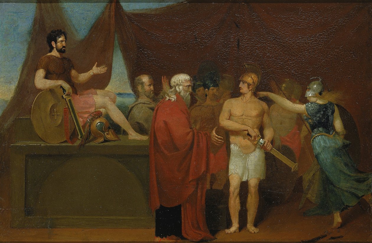 Pelea de Aquiles y Agamenón de William Page