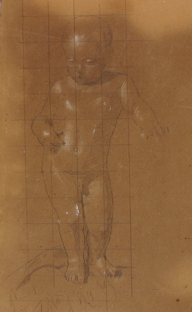 Niño desnudo de pie de William Page