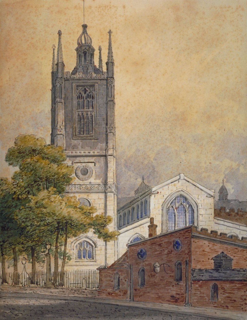 Iglesia de Santa Margarita, Westminster, Londres, c. 1810 de William Pearson