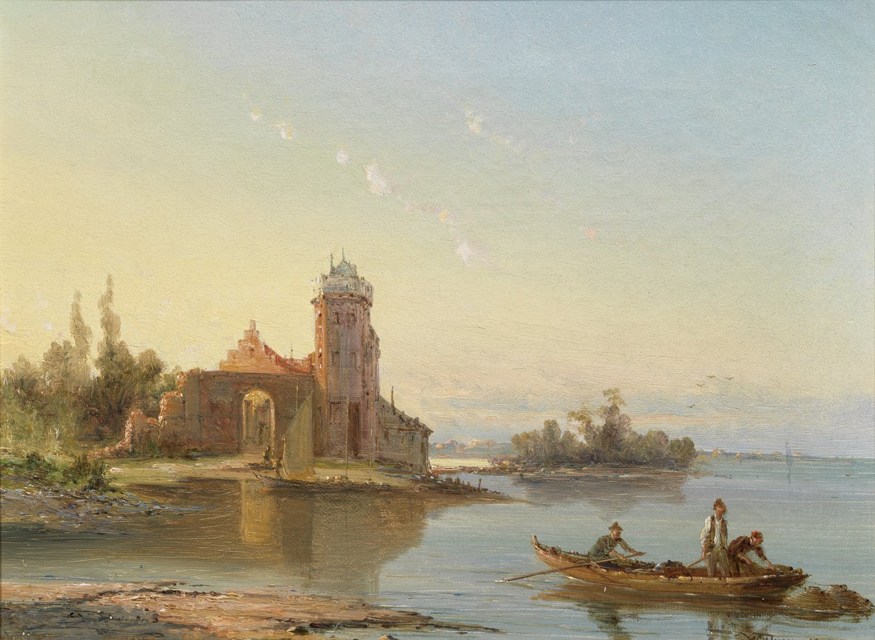 Medenbluk, Zuider Zee, Holanda, 1863 de William Raymond Dommerson
