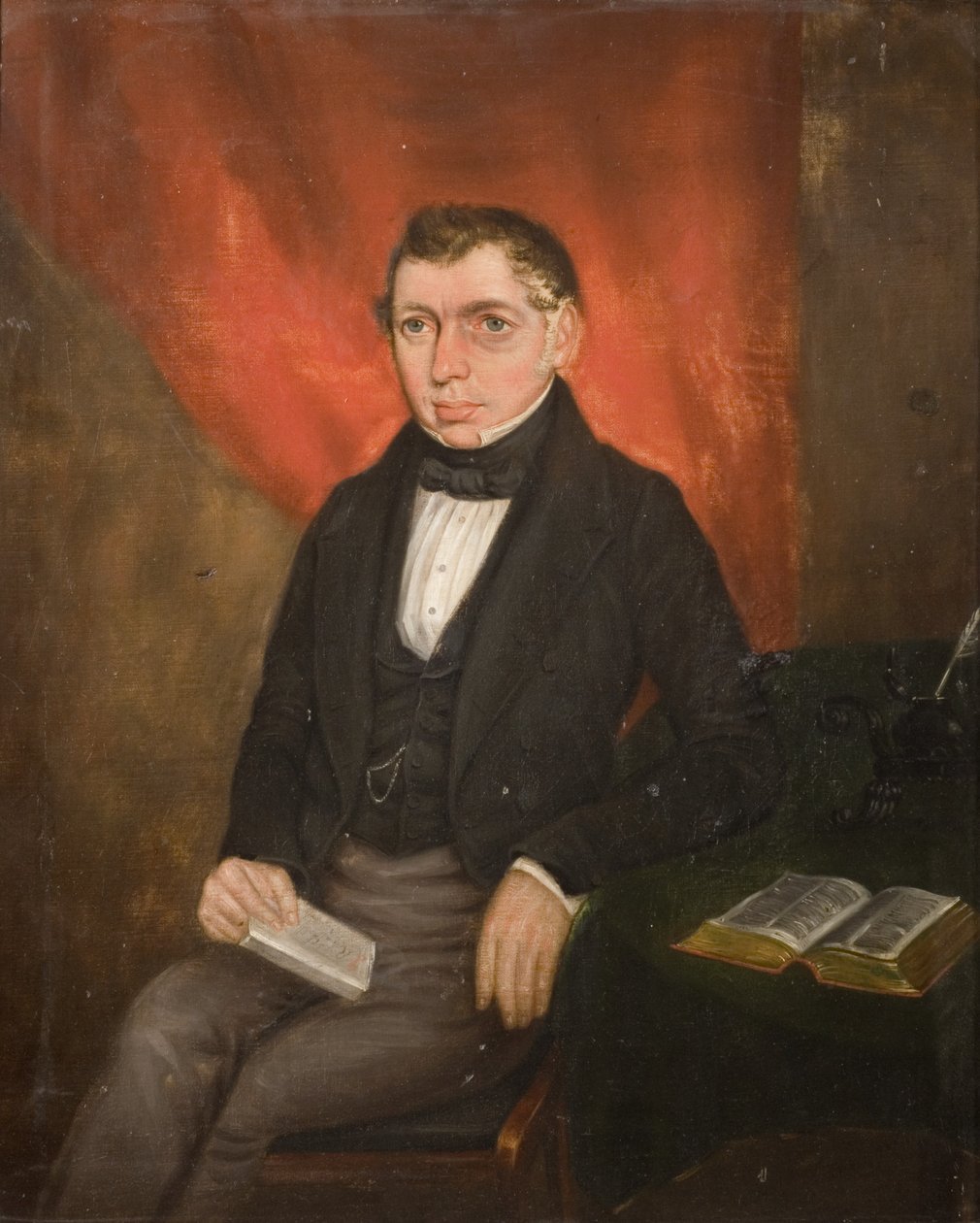 Retrato de un Hombre Sentado de William Robert Hill