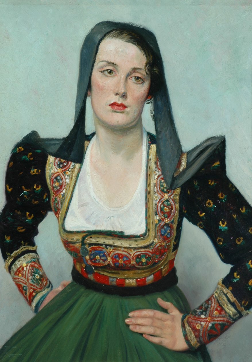 Miss Grant (óleo sobre lienzo) de William Rothenstein