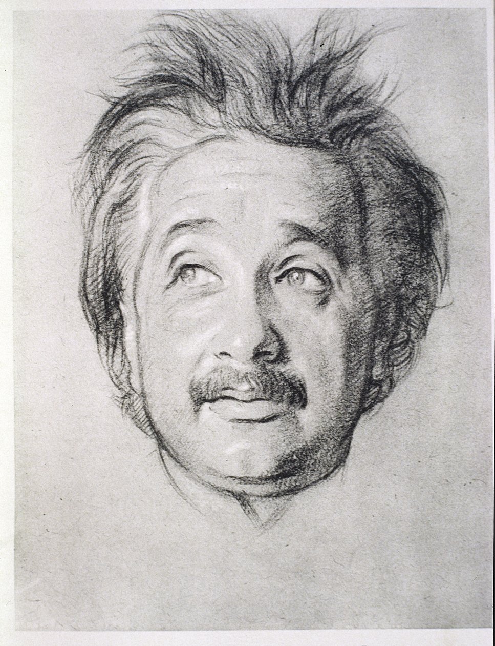 Retrato de Albert Einstein (1879-1955) (litografía) de William Rothenstein
