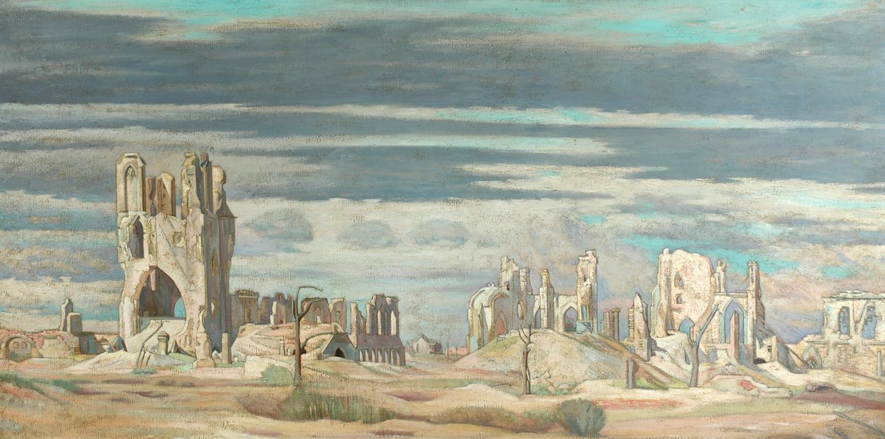 The Cloth Hall, Ypres (óleo sobre lienzo) de William Rothenstein