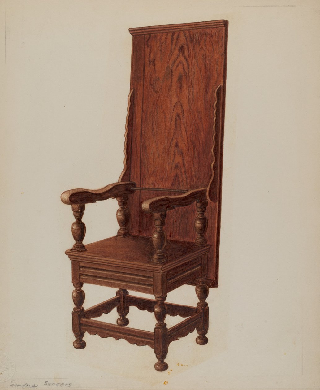 Silla-mesa jacobea de William Sanders