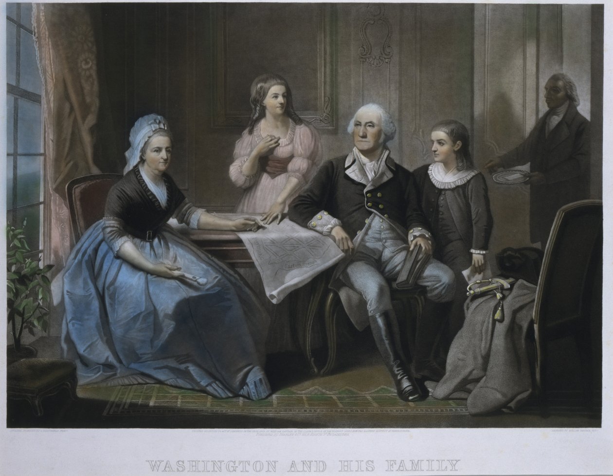 Washington y su familia de William Sartain