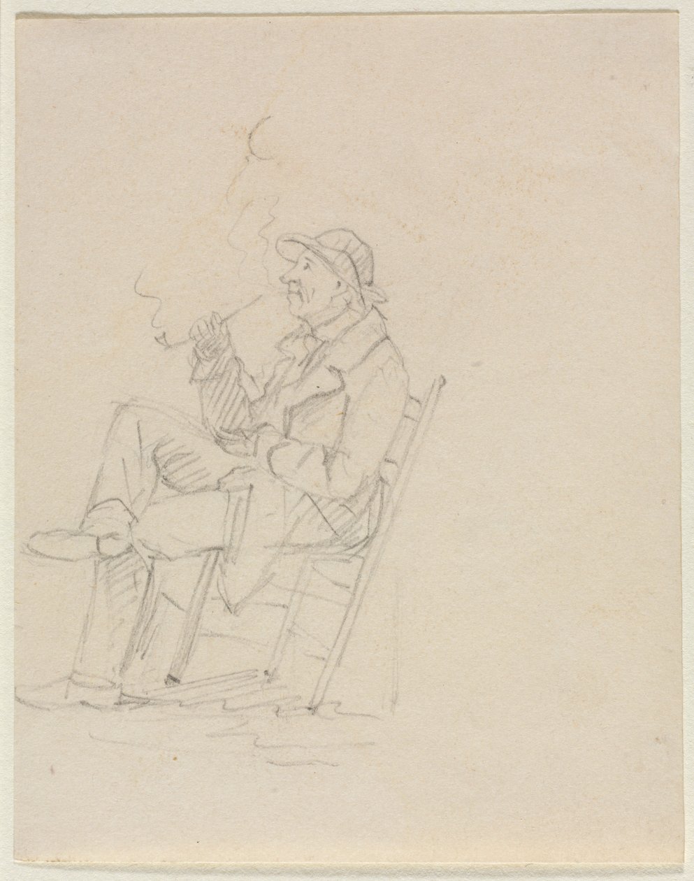 Hombre fumando una pipa de William Sidney Mount